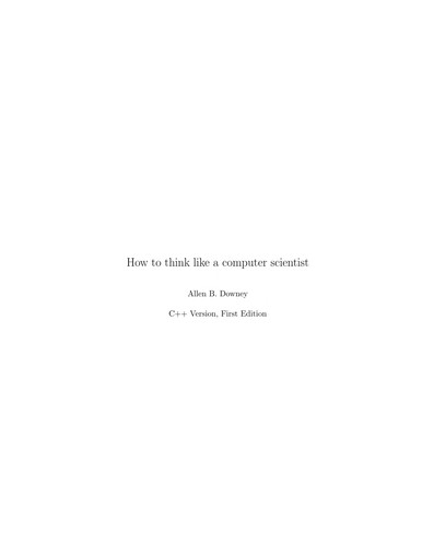Cover of How to Think Like a Computer Scientist: C++ Version